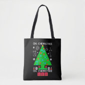 Oh Chemistree Chemist Tree Funny Science Kerstmis Draagtas (Voorkant)