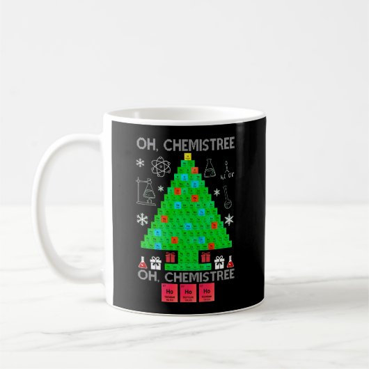 Oh Chemistree Chemist Tree Funny Science Kerstmis Koffiemok (Links)