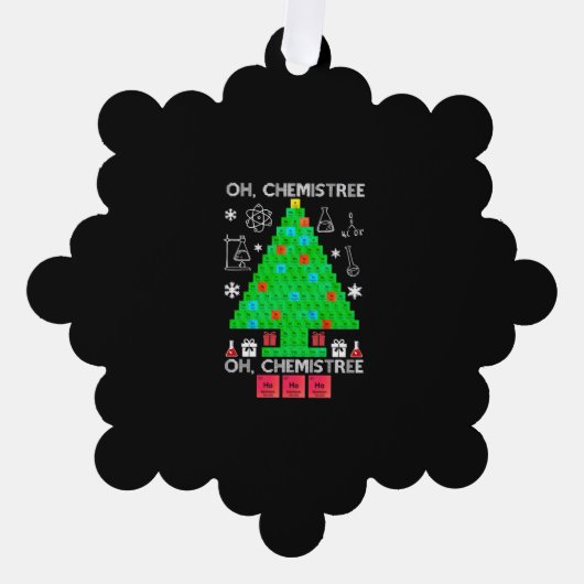 Oh Chemistree Chemist Tree Funny Science Kerstmis Ornament Kaart (Voorkant)