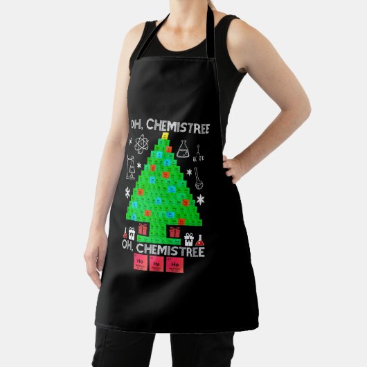 Oh Chemistree Chemist Tree Funny Science Kerstmis Schort (Insitu)