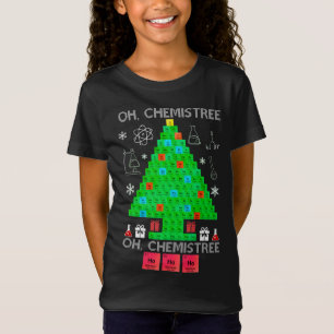 Oh Chemistree Chemist Tree Funny Science Kerstmis T-shirt