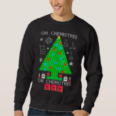 Oh Chemistree Chemist Tree Funny Science Kerstmis Trui (Voorkant)
