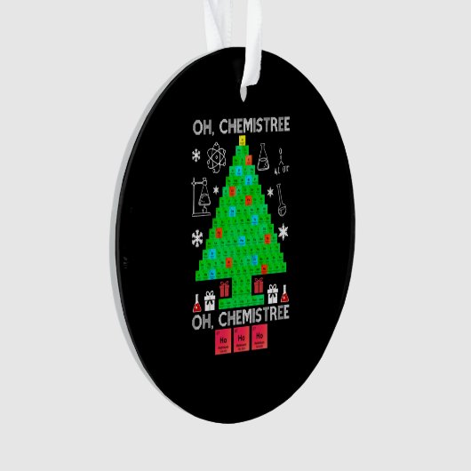 Oh Chemistree Chemist Tree Funny Science Noël (devant)