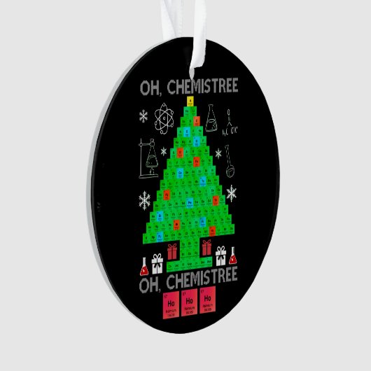 Oh Chemistree Chemist Tree Funny Science Noël (devant)