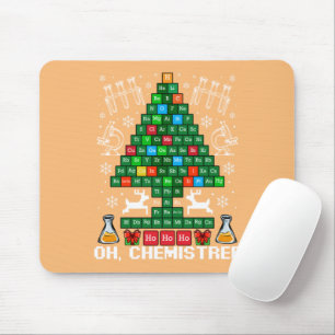 Oh Chemistree kerstchemie wetenschap Periodic Muismat