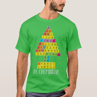 Oh Chemistree kerstchemie wetenschap Periodic T-shirt