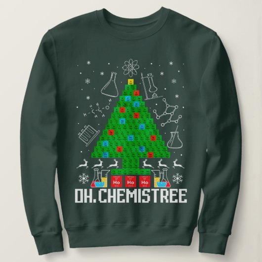 Oh Chemistree kerstchemie wetenschap Periodic Trui (Design voorkant)