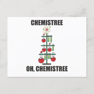 Oh Chemistree Kerstchemieleraar Briefkaart