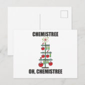 Oh Chemistree Kerstchemieleraar Briefkaart (Voorkant / Achterkant)
