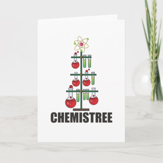 Oh Chemistree Kerstmis Scheikunde leraar Kaart (Voorkant)