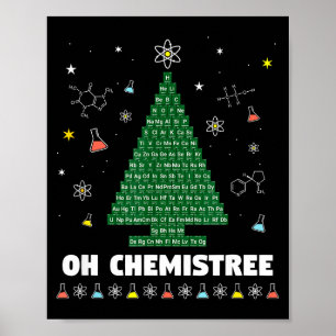 Oh Chemistree Periodiek Systeem Chemie Kerstman T Poster