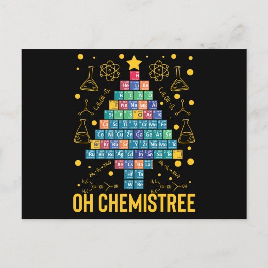 Oh Chemistree Science kerstboomchemie Briefkaart (Voorkant)
