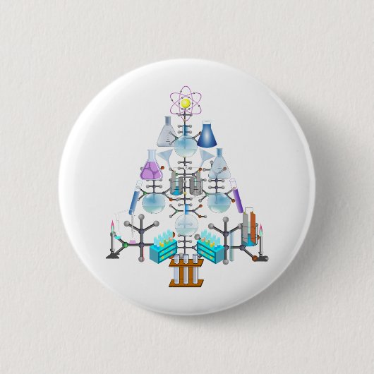Oh Chemistry, Oh Chemist Tree Ronde Button 5,7 Cm (Voorkant)