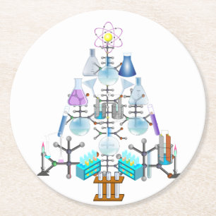 Oh Chemistry, Oh Chemist Tree Ronde Kartonnen Onderzetter