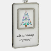 Oh Chemistry, Oh Chemist Tree Verzilverd Kader Ornament (Rechts)