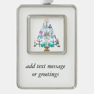 Oh Chemistry, Oh Chemist Tree Verzilverd Kader Ornament