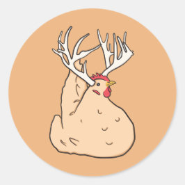 Oh Chicken Deer Ronde Sticker