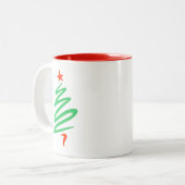 Oh Christmas Green Red Tree Mug (Devant gauche)
