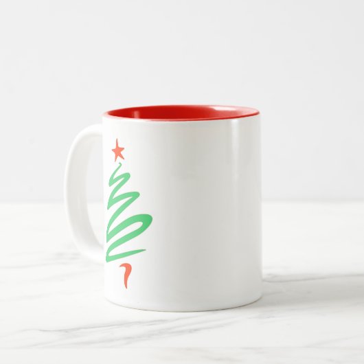 Oh Christmas Green Red Tree Mug (Devant gauche)
