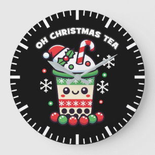 Oh Christmas Tea - Funny Boba Holiday Bubble Tea Grote Klok
