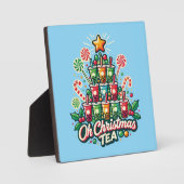 Oh Christmas Tea - Grappige Boba Bubble Tea Vakant Fotoplaat (Voorkant)
