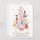 Oh Christmas Three Pink Nutcracker Girl Birthday Kaart (Voorkant)