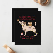 Oh Christmas Tree Bark Humbug Notitiekaartje (Voorkant / Achterkant in situ)