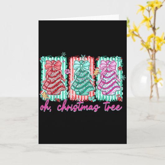 Oh Christmas Tree Cakes Debbie Becky Jen Cake Love Kaart (Gele Bloem)