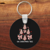 Oh Christmas Tree Cakes Debbie Becky Jen Cake Love Sleutelhanger (Voorkant)