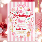 Oh Christmas Tree Coquette Bow 3rd Birthday Kaart