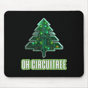 Oh Circuitree Kerst Elektronica Circuit Board Muismat