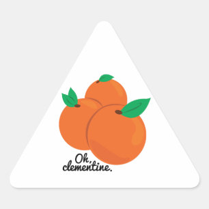 Oh Clementine Driehoek Sticker
