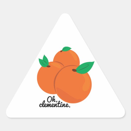 Oh Clementine Driehoek Sticker (Voorkant)