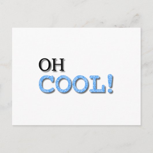 Oh Cool Text Briefkaart (Voorkant)