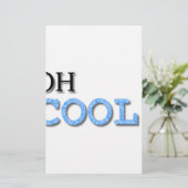 Oh Cool Text Briefpapier (Staand voorkant)