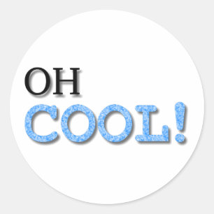 Oh Cool Text Ronde Sticker