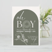 Oh Cowboy Baby shower Invitation (Debout devant)