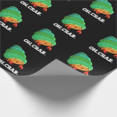 Oh Crab Funny Crab Phrase Dark BG Cadeaupapier (Hoek)