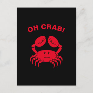 Oh Crab Funny Marine Life Zee Animal Crabby Pun Briefkaart