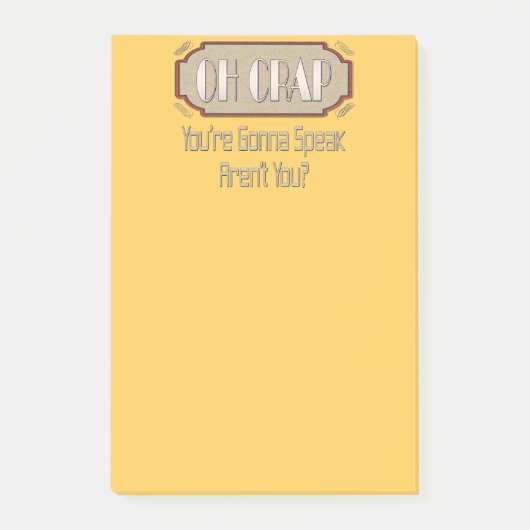 Oh Crap! Grappig cadeauidee. Post-it® Notes (Voorkant)