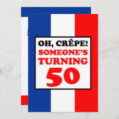 Oh crêpe, quelqu'un invitation 50 de rotation (Devant / Derrière)