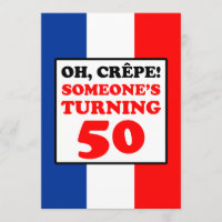 Oh crêpe, quelqu'un invitation 50 de rotation