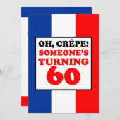 Oh crêpe, quelqu'un invitation 60 de rotation (Devant / Derrière)