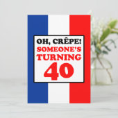 Oh Crepe, quelqu'un qui tourne 40 Invitations (Debout devant)