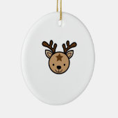 Oh Cute Deer Minimal Design Keramisch Ornament (Rechts)