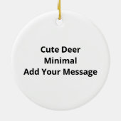 Oh Cute Deer Minimal Design Keramisch Ornament (Achterkant)