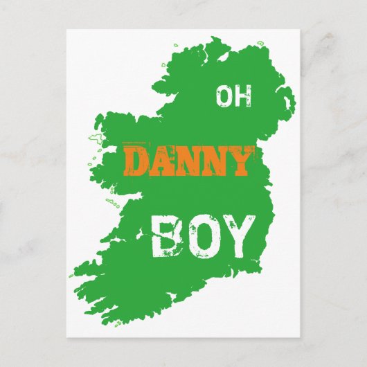 Oh Danny Boy St Paddys Day cool Eire Carte (Devant)