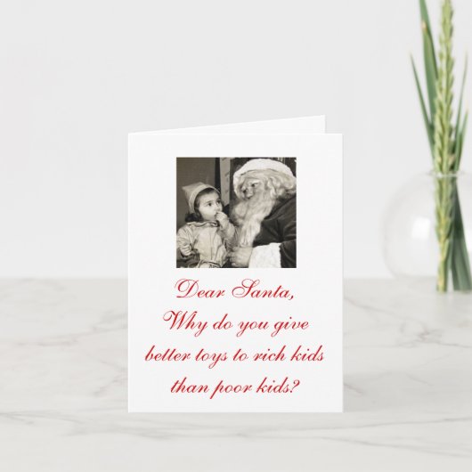 Oh dat is gewoon fout "Lieve Kerstman" Kerst Kaart (Voorkant)