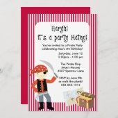 {oh, de copain !} invitation de partie de pirate (Devant / Derrière)