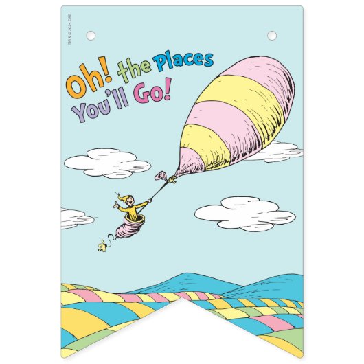 Oh, de plaatsen waar je gaat! Afgestudeerd Vlaggetjes (Eerste vlag)